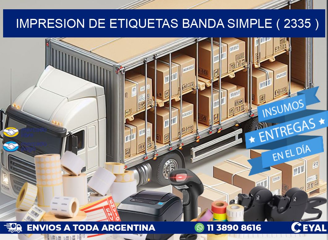 impresion de etiquetas banda simple ( 2335 )