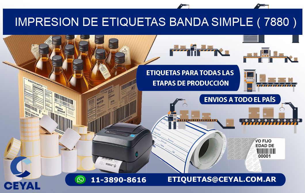 impresion de etiquetas banda simple ( 7880 )