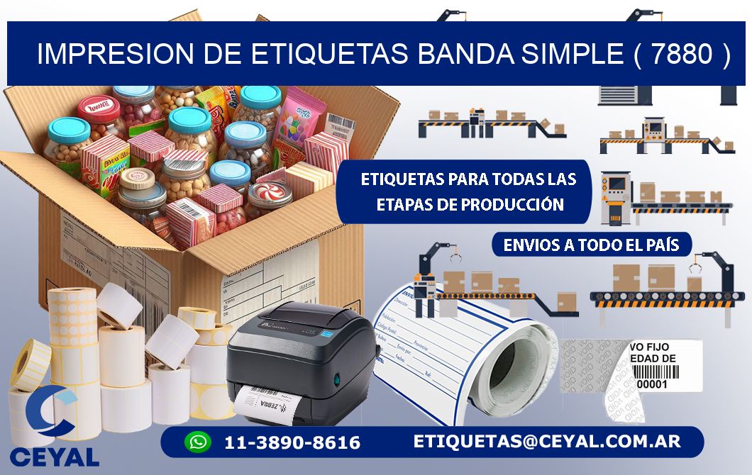 impresion de etiquetas banda simple ( 7880 )