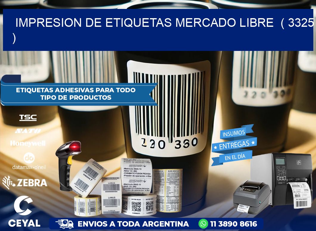 impresion de etiquetas mercado libre  ( 3325 )