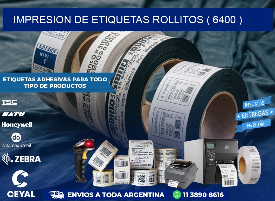 impresion de etiquetas rollitos ( 6400 )