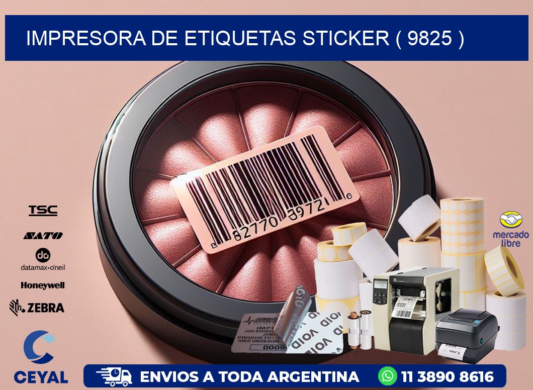 impresora de etiquetas sticker ( 9825 )