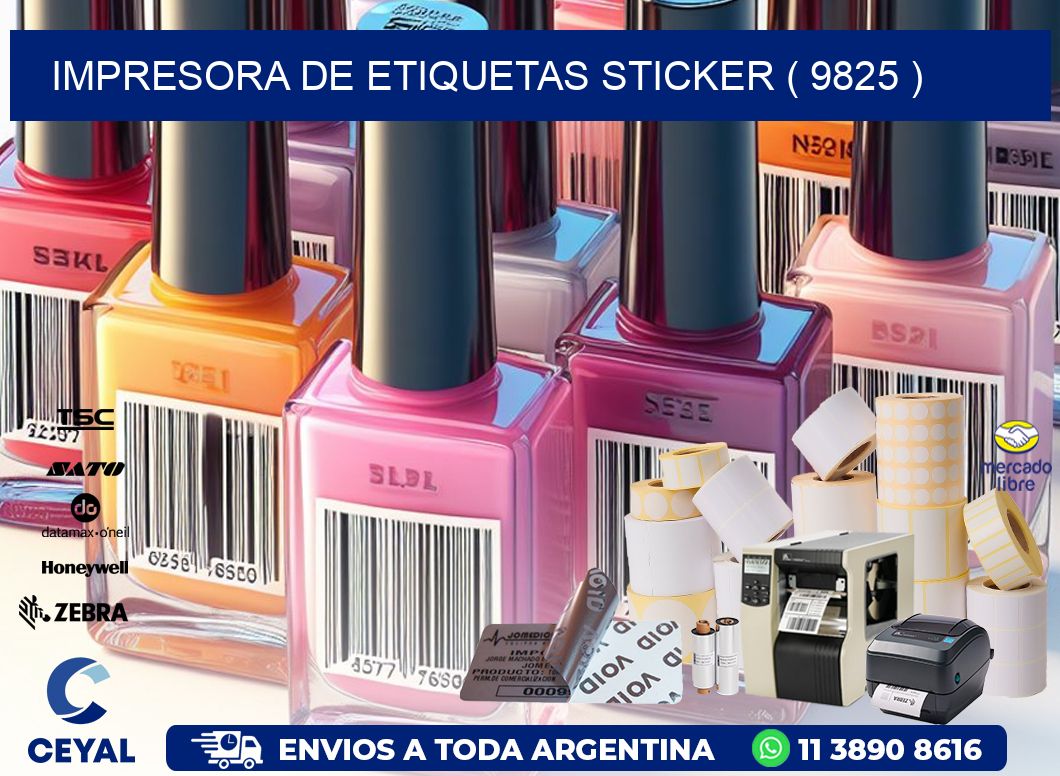 impresora de etiquetas sticker ( 9825 )