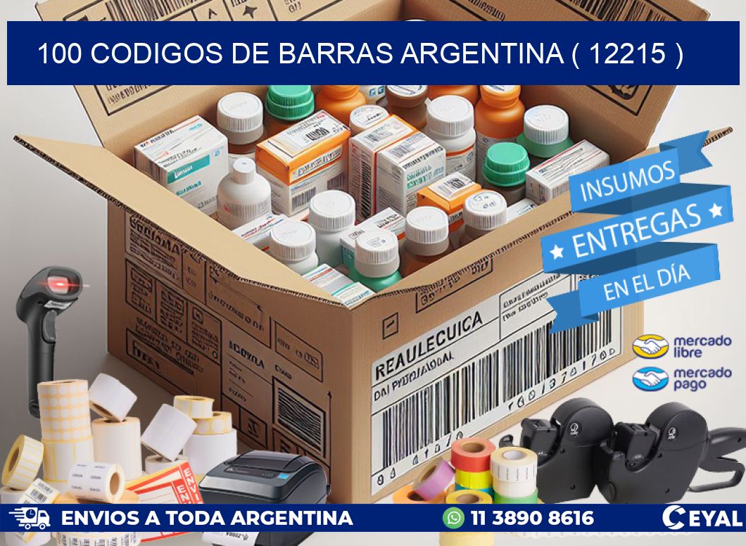 100 codigos de barras argentina ( 12215 )