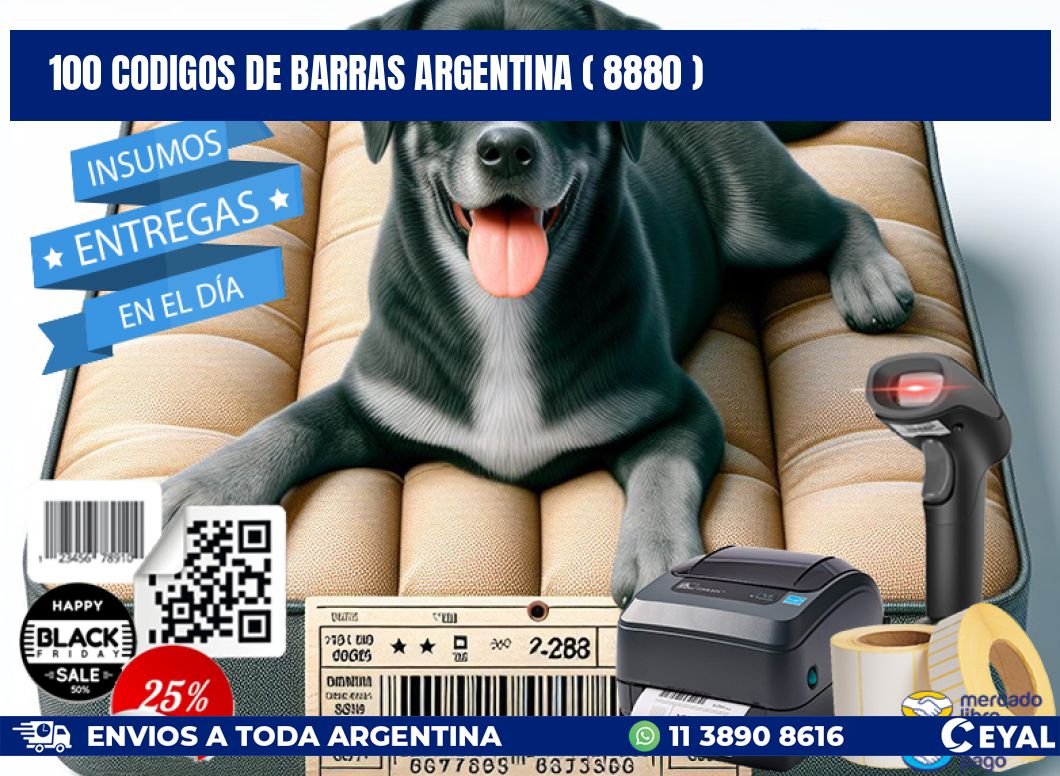 100 codigos de barras argentina ( 8880 )