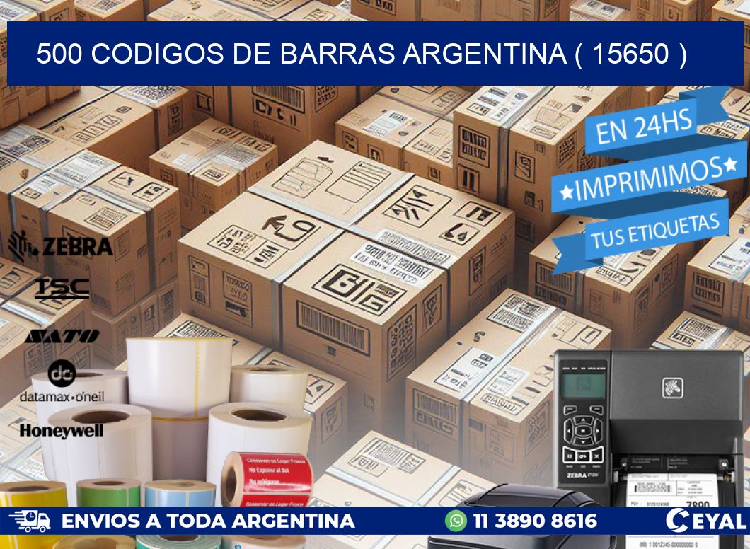 500 codigos de barras argentina ( 15650 )