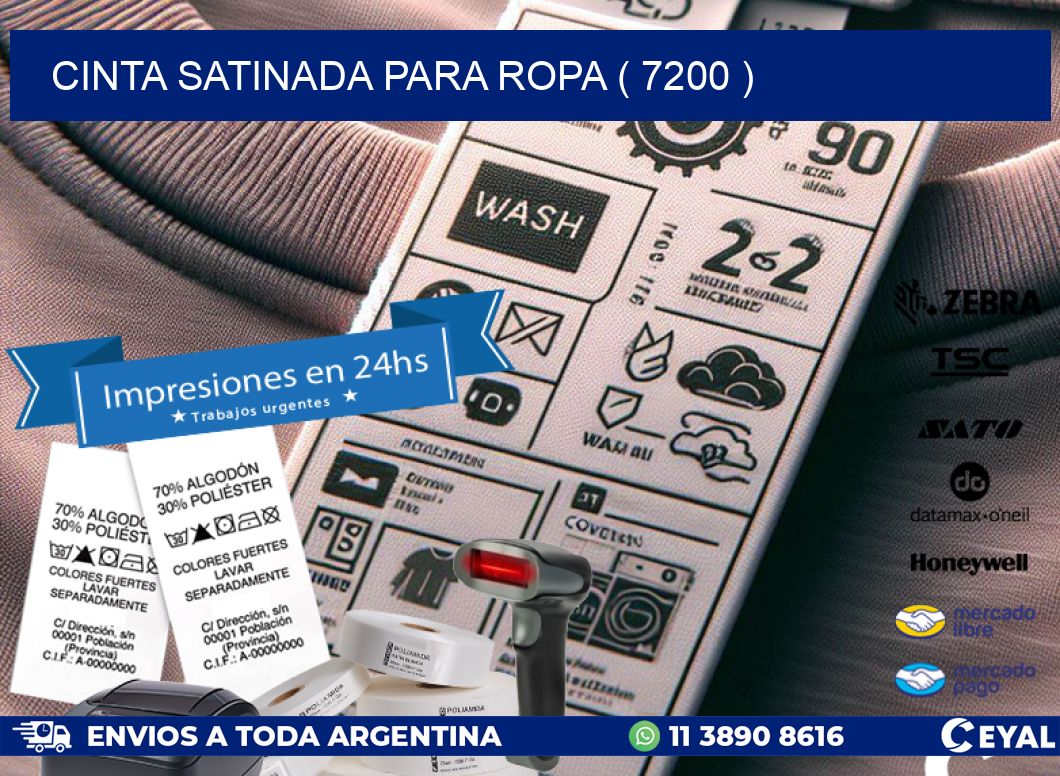 CINTA SATINADA PARA ROPA ( 7200 )