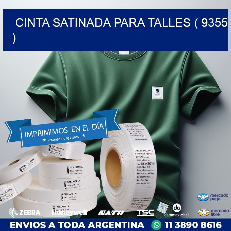 CINTA SATINADA PARA TALLES ( 9355 )