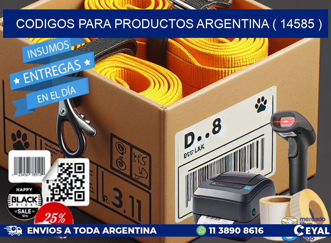 CODIGOS PARA PRODUCTOS ARGENTINA ( 14585 )