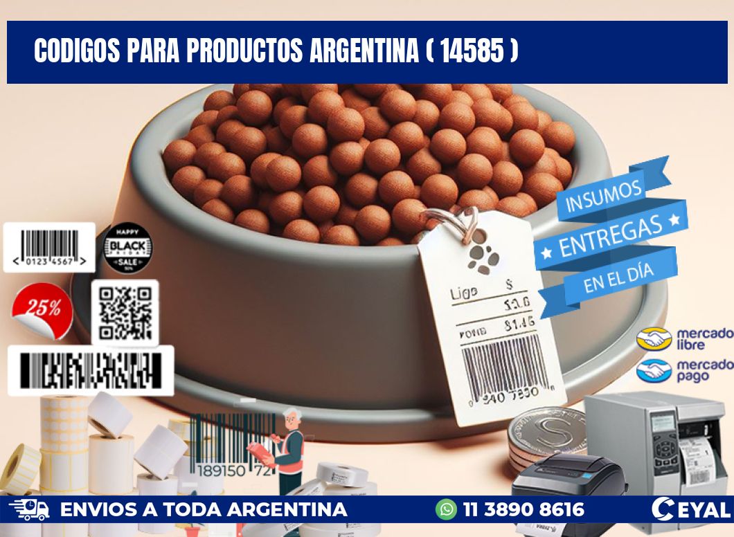 CODIGOS PARA PRODUCTOS ARGENTINA ( 14585 )