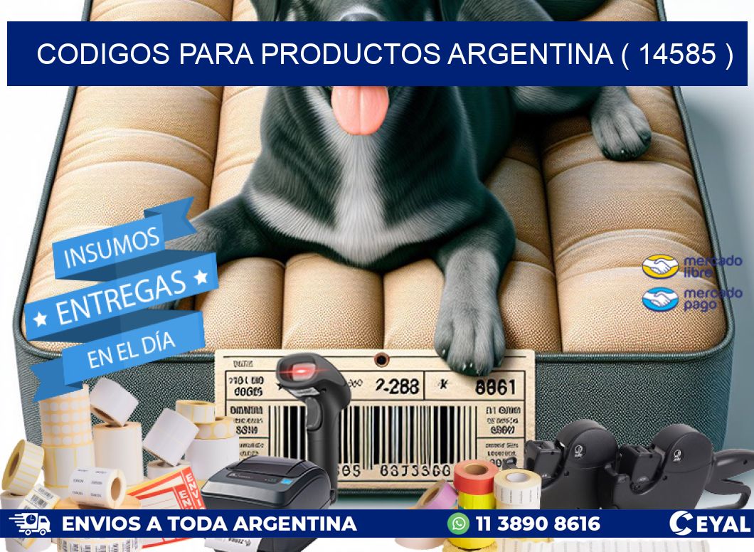 CODIGOS PARA PRODUCTOS ARGENTINA ( 14585 )