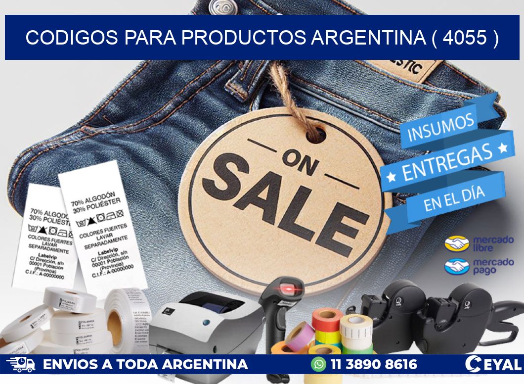 CODIGOS PARA PRODUCTOS ARGENTINA ( 4055 )