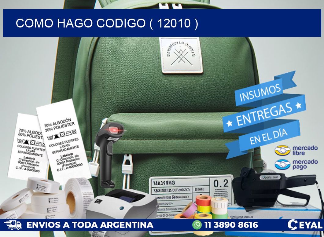 COMO HAGO CODIGO ( 12010 )