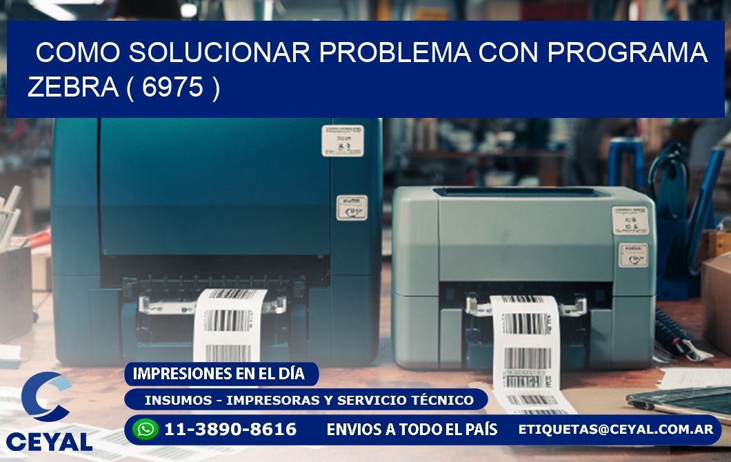 COMO SOLUCIONAR PROBLEMA CON PROGRAMA ZEBRA ( 6975 )