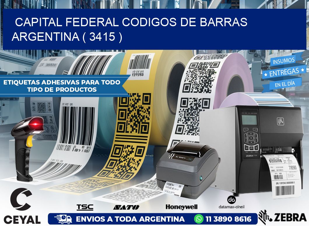 Capital federal codigos de barras argentina ( 3415 )