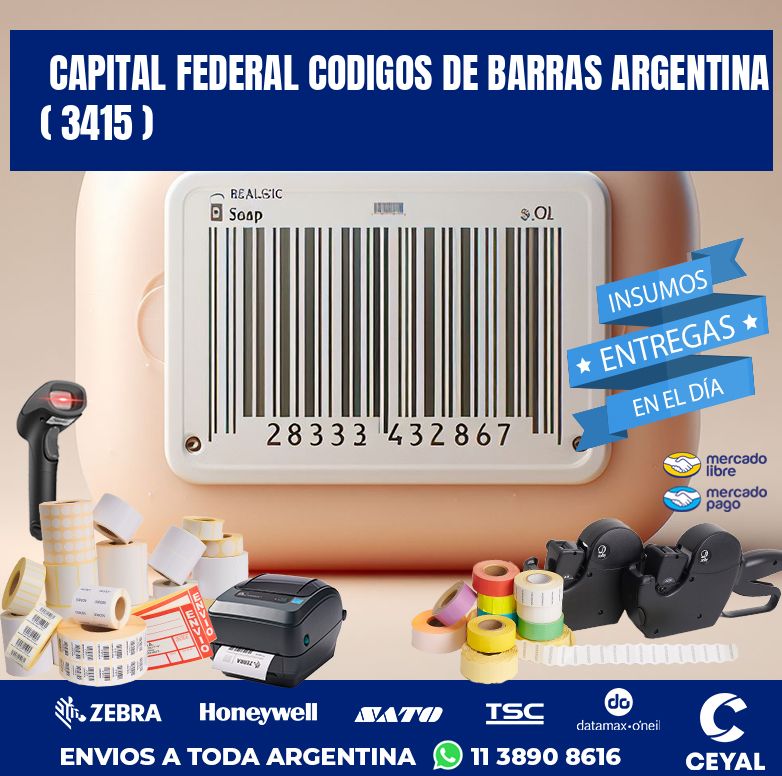 Capital federal codigos de barras argentina ( 3415 )