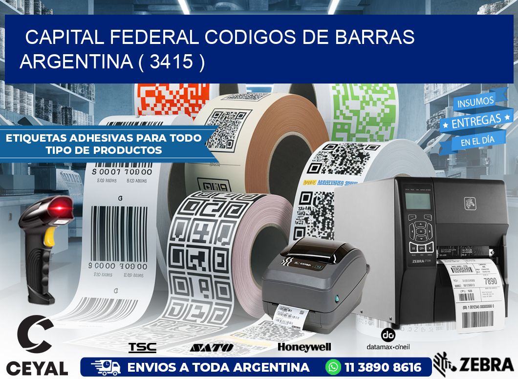 Capital federal codigos de barras argentina ( 3415 )