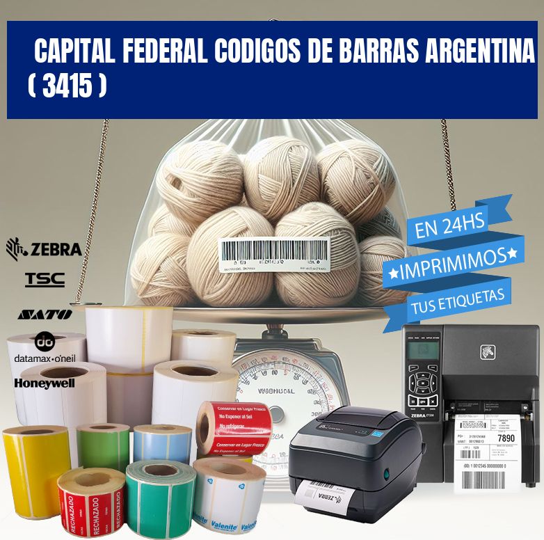 Capital federal codigos de barras argentina ( 3415 )