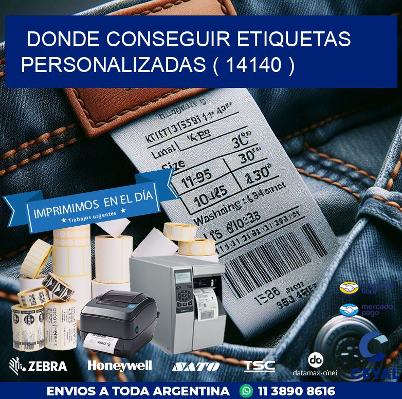 DONDE CONSEGUIR ETIQUETAS PERSONALIZADAS ( 14140 )