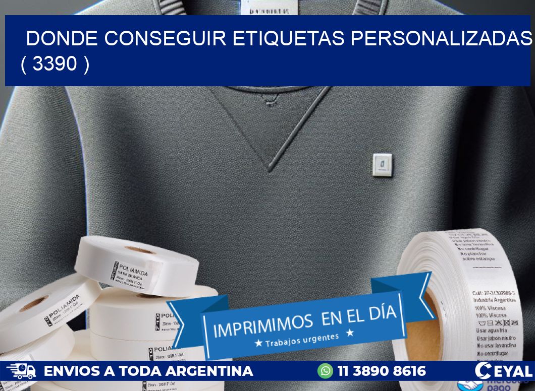 DONDE CONSEGUIR ETIQUETAS PERSONALIZADAS ( 3390 )