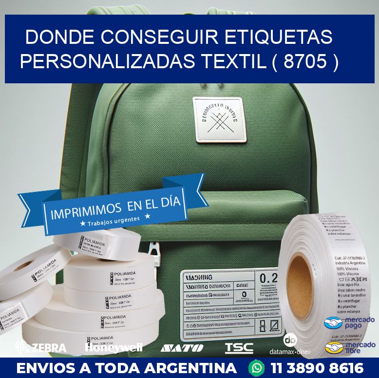 DONDE CONSEGUIR ETIQUETAS PERSONALIZADAS TEXTIL ( 8705 )