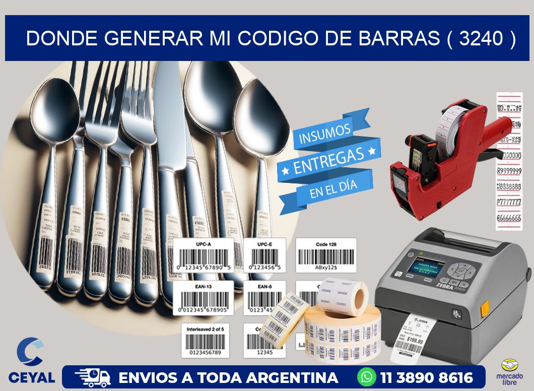 DONDE GENERAR MI CODIGO DE BARRAS ( 3240 )