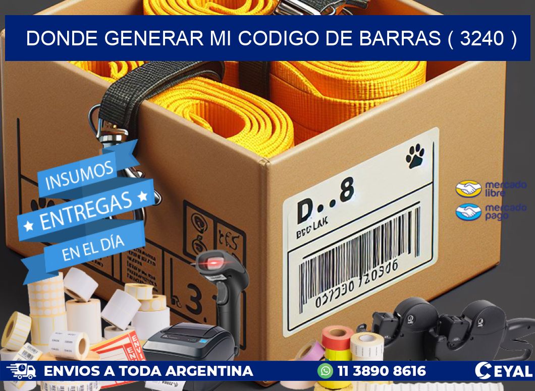 DONDE GENERAR MI CODIGO DE BARRAS ( 3240 )