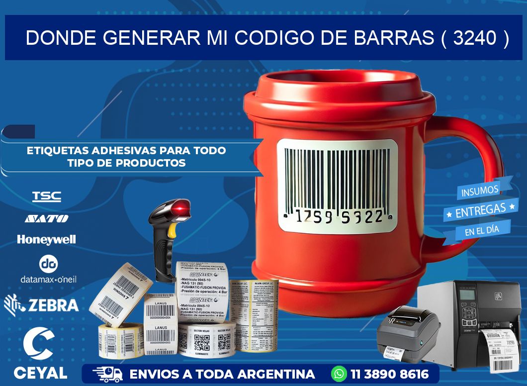 DONDE GENERAR MI CODIGO DE BARRAS ( 3240 )