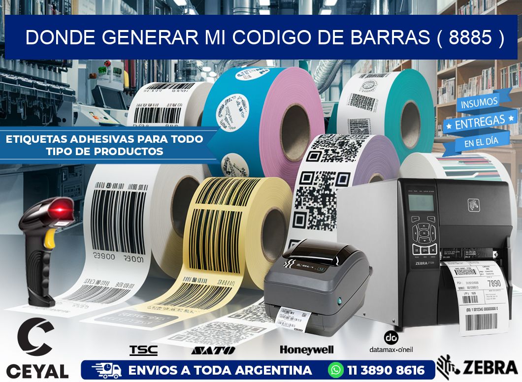 DONDE GENERAR MI CODIGO DE BARRAS ( 8885 )