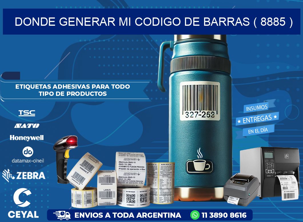 DONDE GENERAR MI CODIGO DE BARRAS ( 8885 )