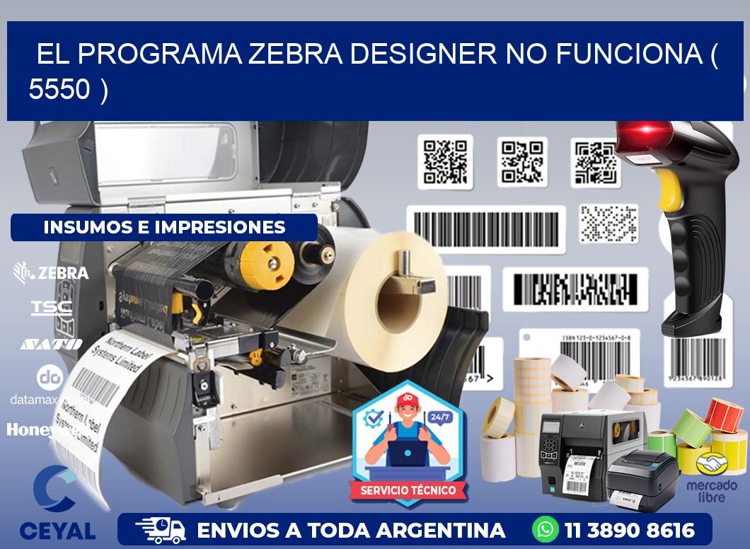 EL PROGRAMA ZEBRA DESIGNER NO FUNCIONA ( 5550 )