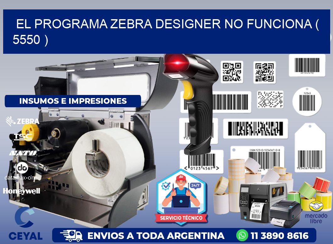 EL PROGRAMA ZEBRA DESIGNER NO FUNCIONA ( 5550 )