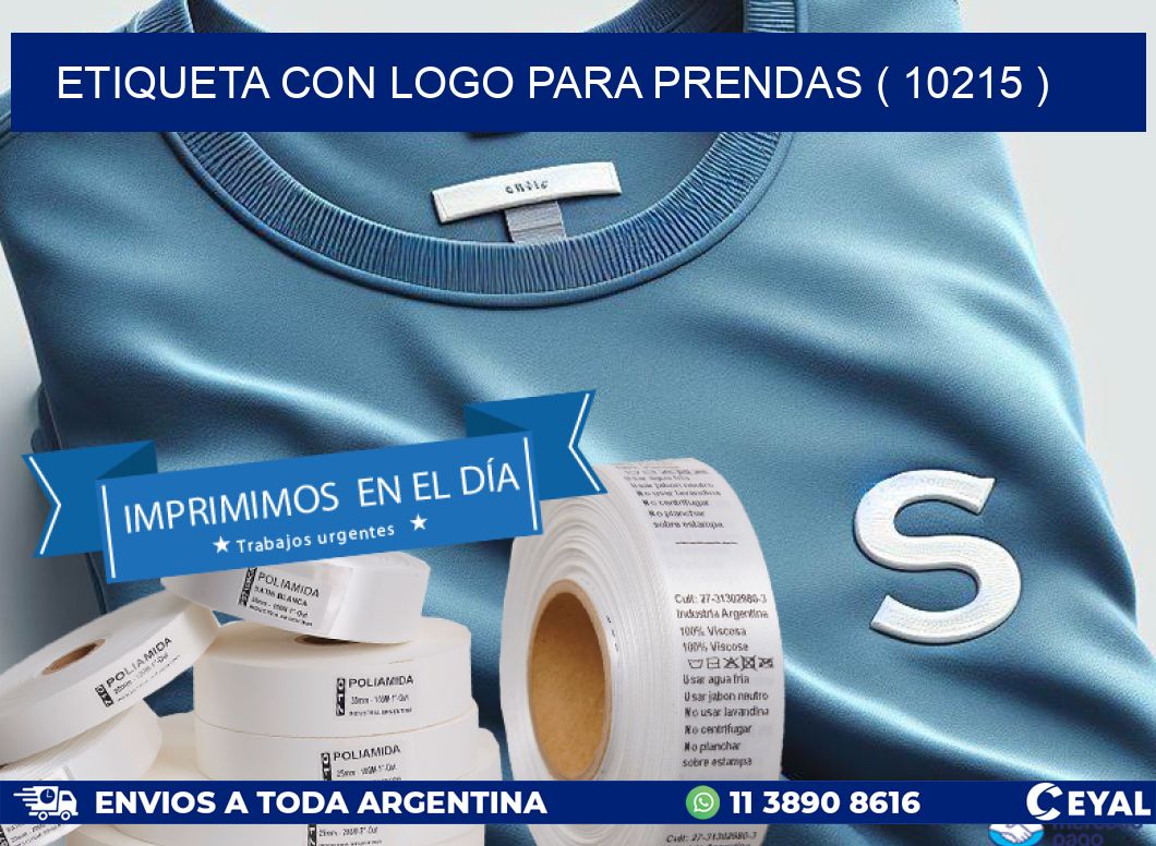 ETIQUETA CON LOGO PARA PRENDAS ( 10215 )