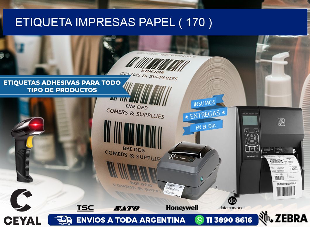 ETIQUETA IMPRESAS PAPEL ( 170 )