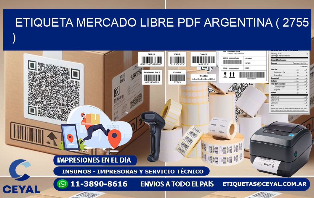 ETIQUETA MERCADO LIBRE PDF ARGENTINA ( 2755 )