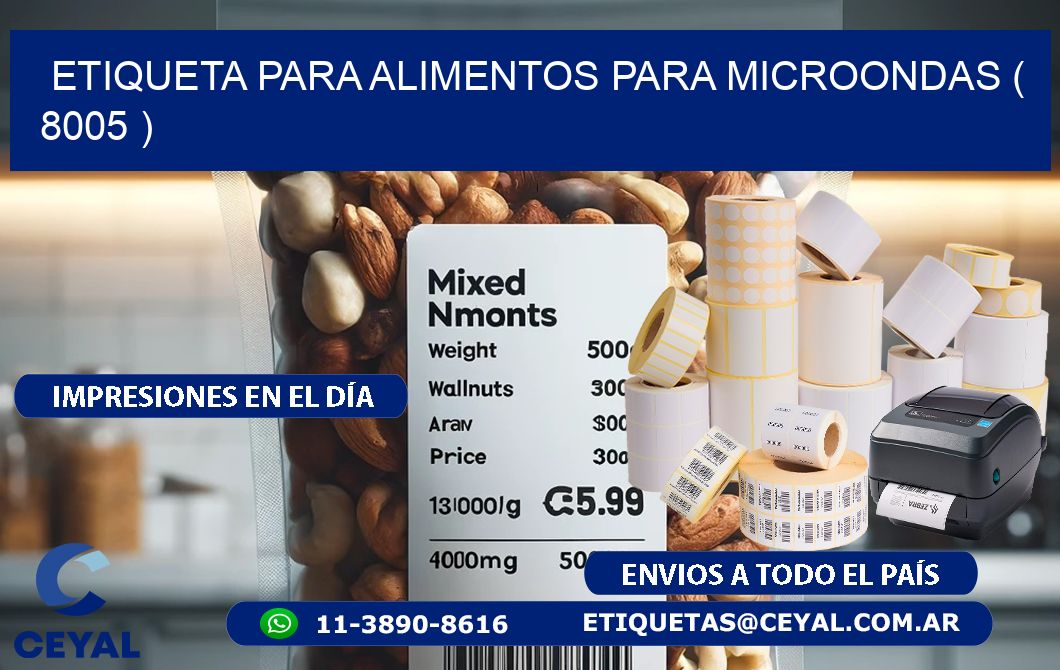 ETIQUETA PARA ALIMENTOS PARA MICROONDAS ( 8005 )
