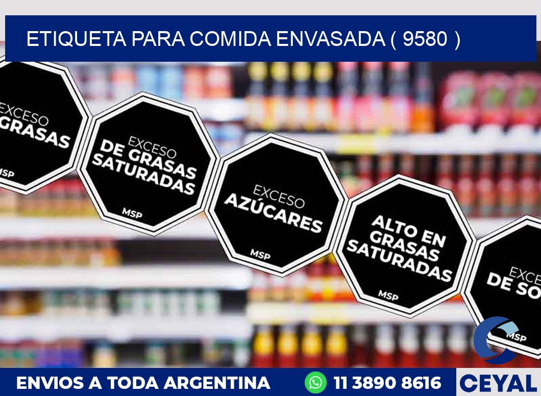 ETIQUETA PARA COMIDA ENVASADA ( 9580 )