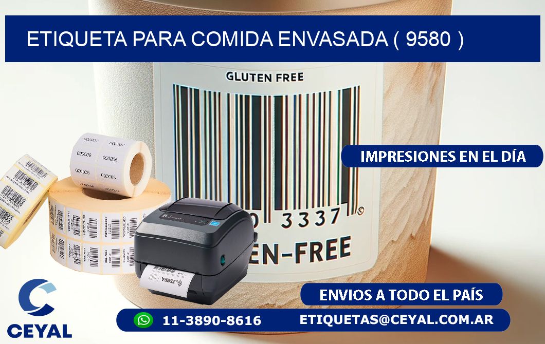 ETIQUETA PARA COMIDA ENVASADA ( 9580 )