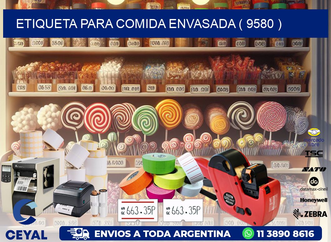 ETIQUETA PARA COMIDA ENVASADA ( 9580 )