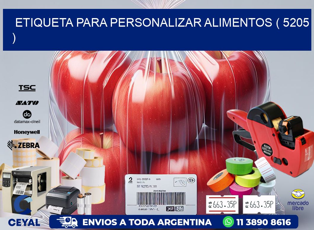 ETIQUETA PARA PERSONALIZAR ALIMENTOS ( 5205 )