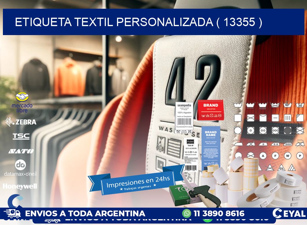 ETIQUETA TEXTIL PERSONALIZADA ( 13355 )
