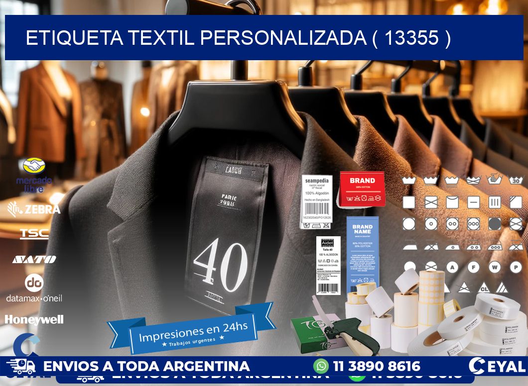 ETIQUETA TEXTIL PERSONALIZADA ( 13355 )