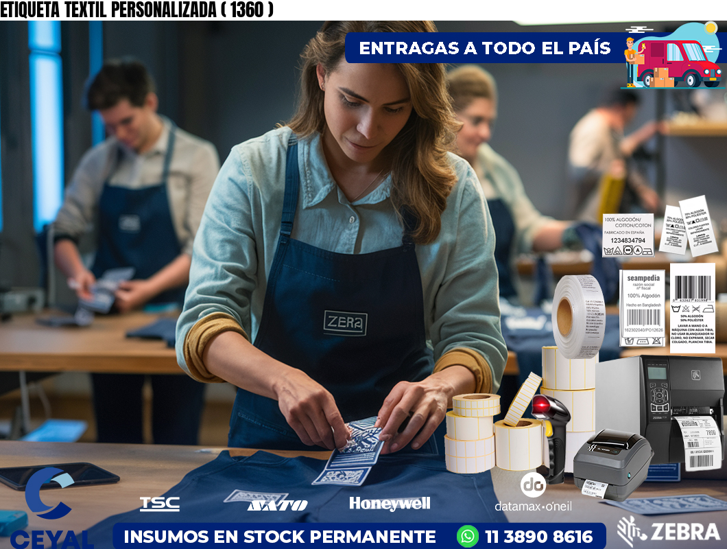 ETIQUETA TEXTIL PERSONALIZADA ( 1360 )