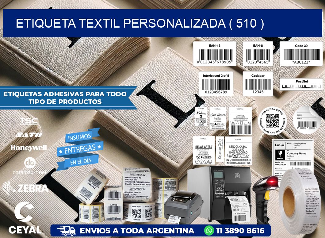 ETIQUETA TEXTIL PERSONALIZADA ( 510 )