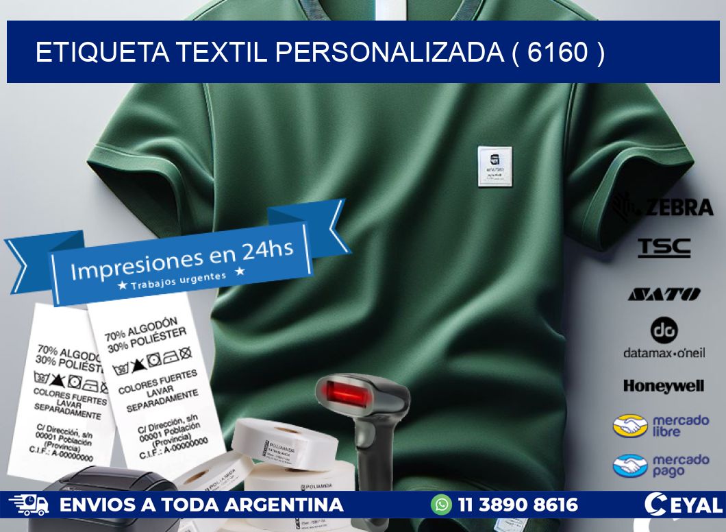 ETIQUETA TEXTIL PERSONALIZADA ( 6160 )