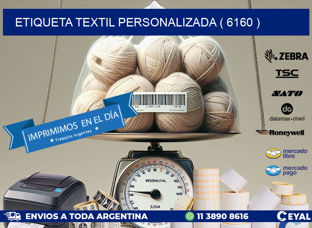 ETIQUETA TEXTIL PERSONALIZADA ( 6160 )