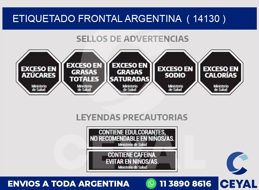 ETIQUETADO FRONTAL ARGENTINA  ( 14130 )