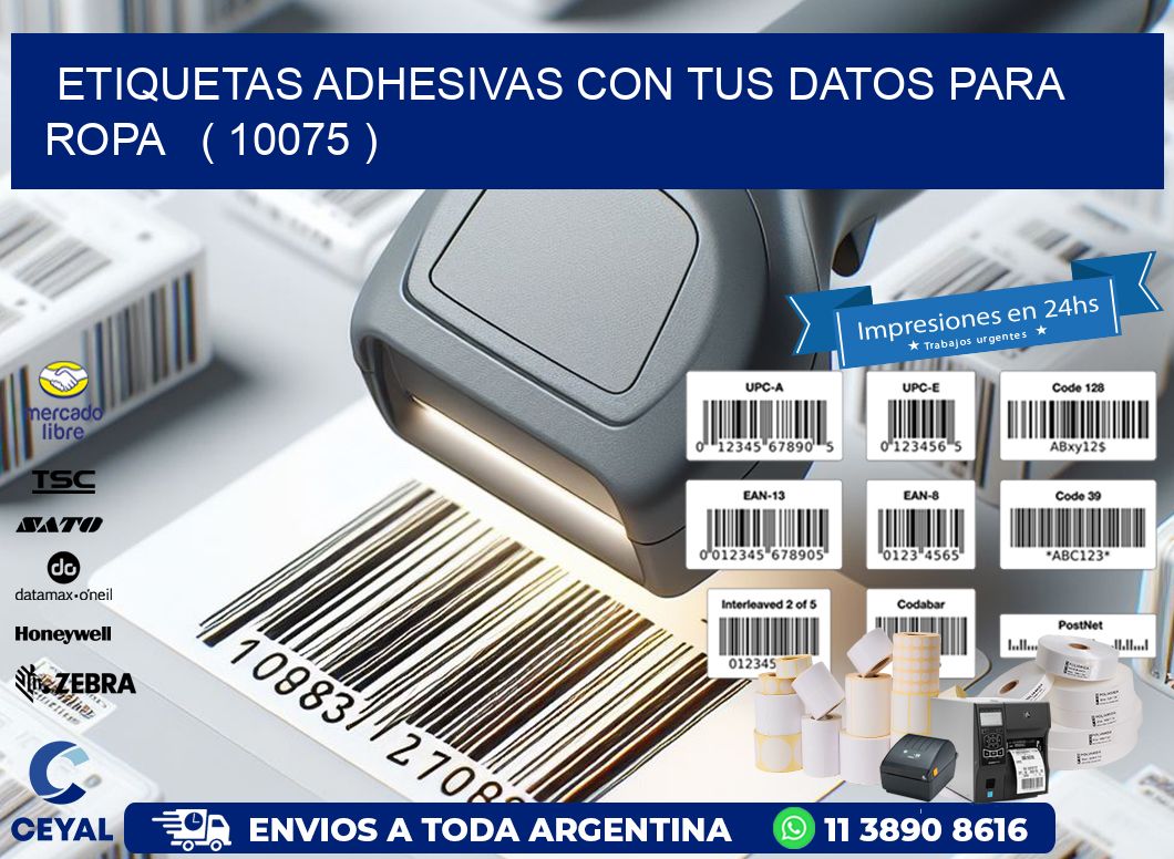 ETIQUETAS ADHESIVAS CON TUS DATOS PARA ROPA   ( 10075 )