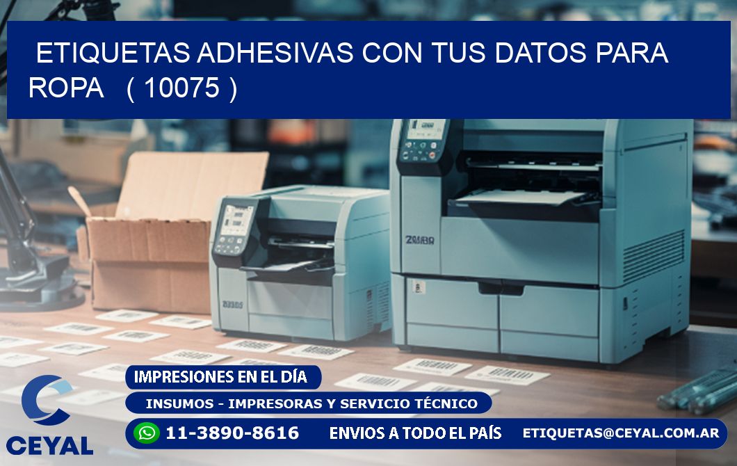 ETIQUETAS ADHESIVAS CON TUS DATOS PARA ROPA   ( 10075 )