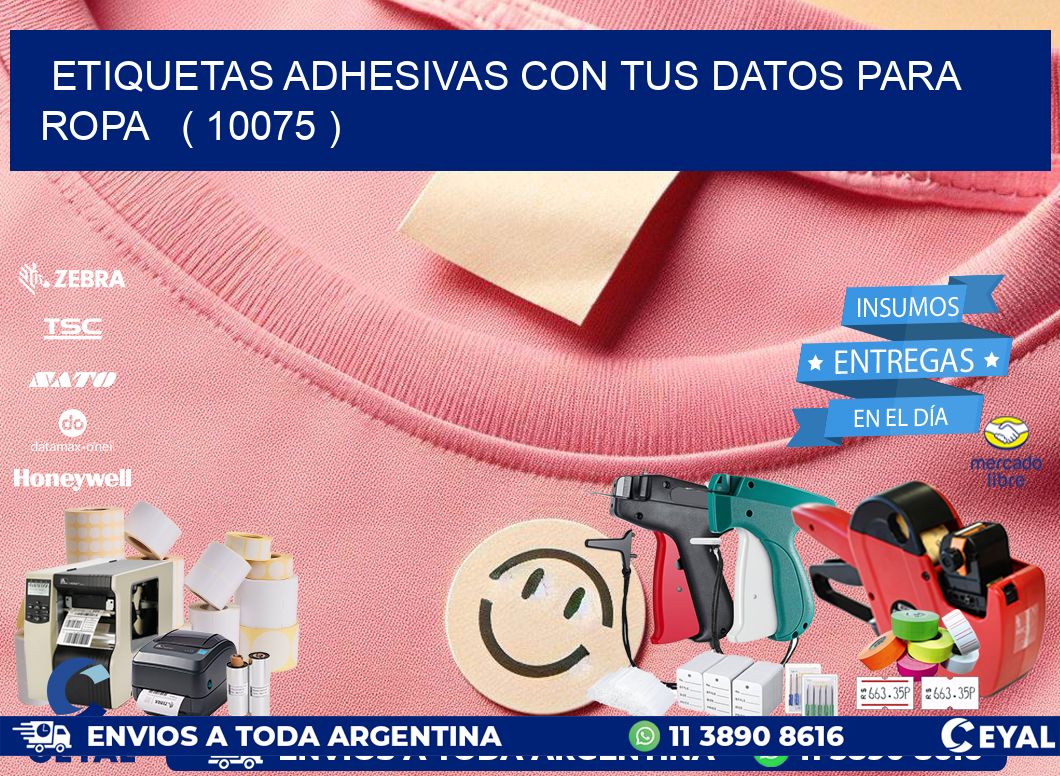 ETIQUETAS ADHESIVAS CON TUS DATOS PARA ROPA   ( 10075 )